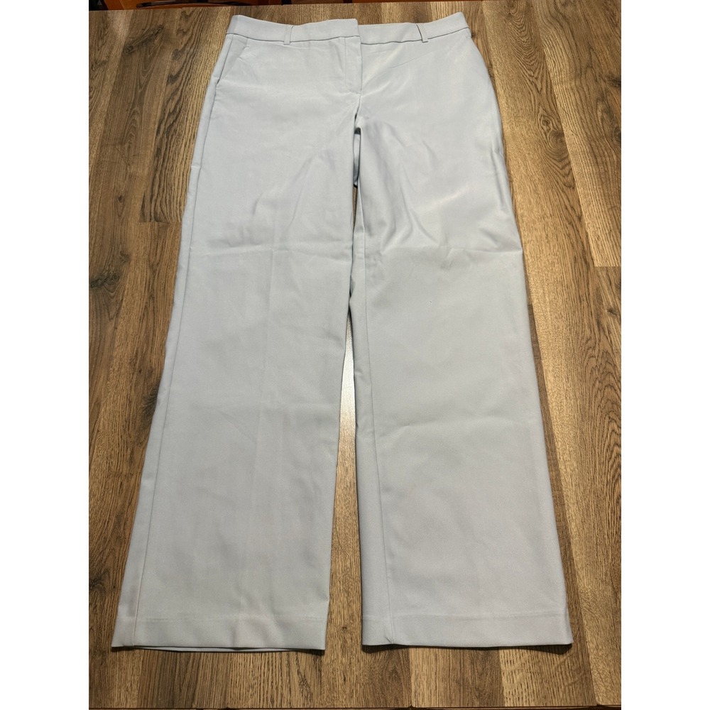 Nicole Miller Pants Women Size 14 Blue Trousers Wide Leg Stretch